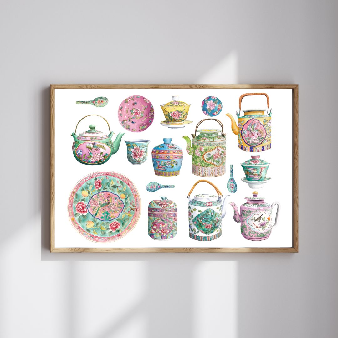 Peranakan Porcelain Art Print