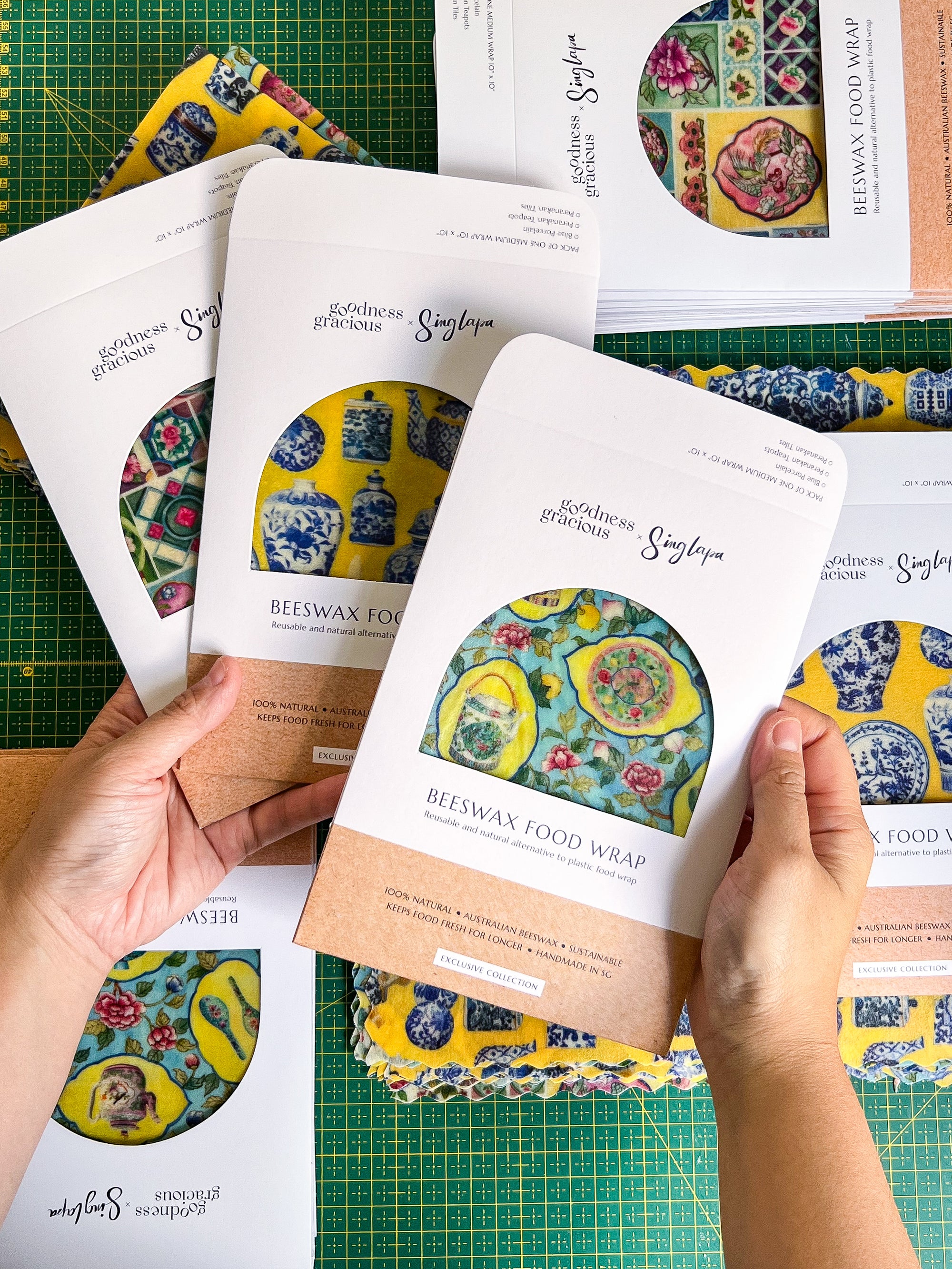 Peranakan Porcelain with Frame Beeswax Wraps