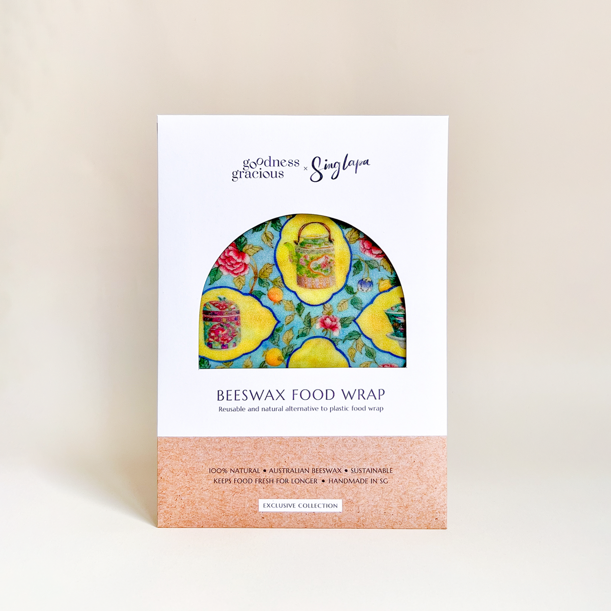 Peranakan Porcelain with Frame Beeswax Wraps