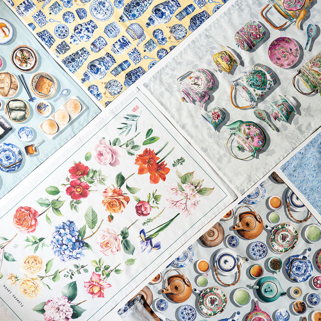 Yellow Porcelain Tea Towel