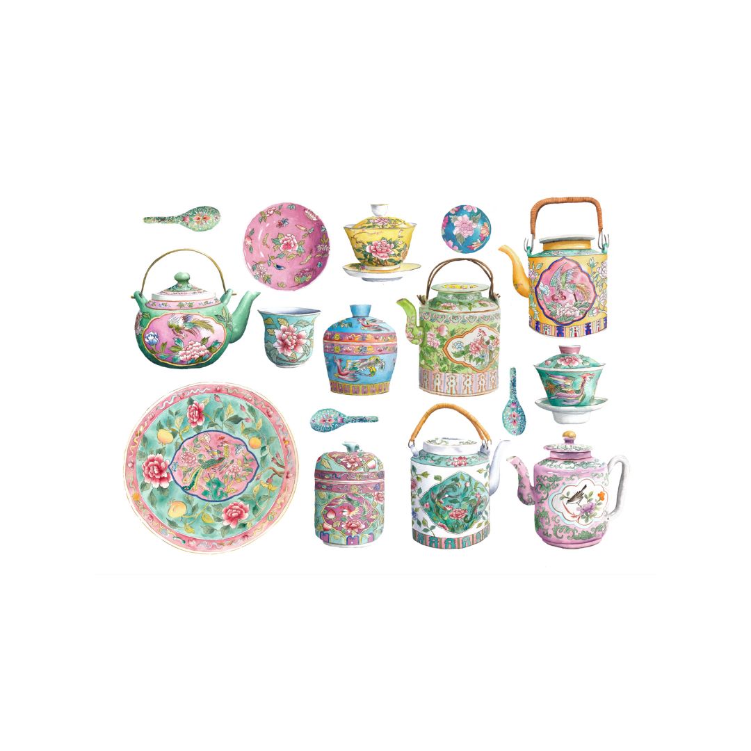 Peranakan Porcelain Art Print