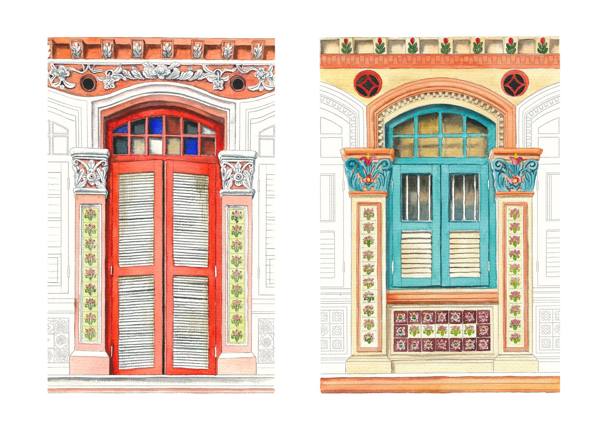 Peranakan Windows Watercolour Workshop 2