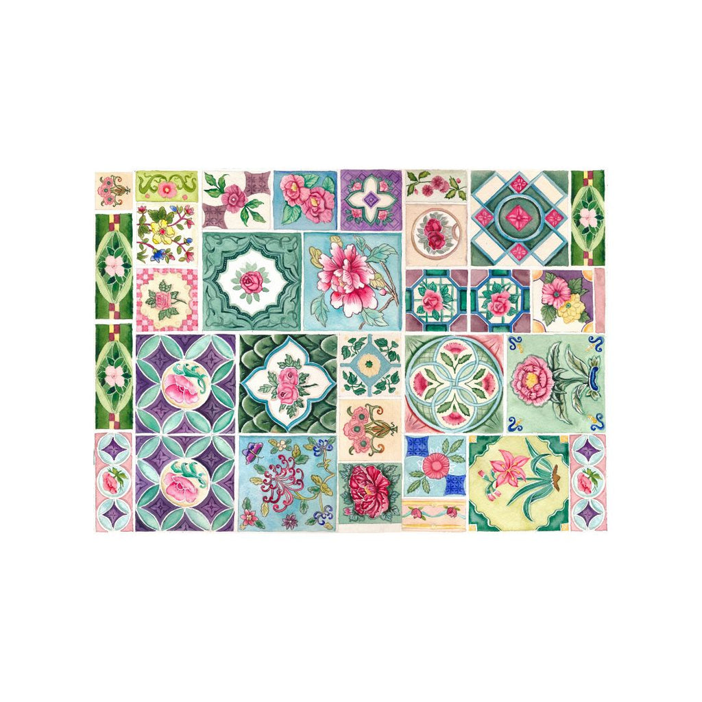 Peranakan Tiles Art Print