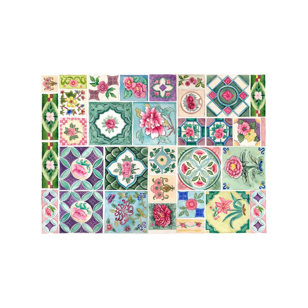 Peranakan Tiles Art Print