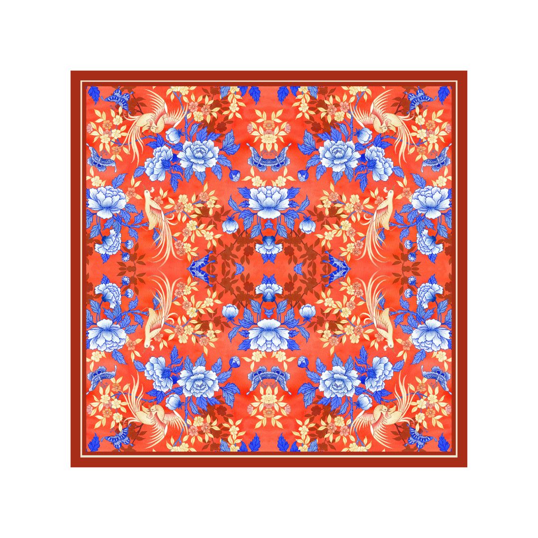 Birds & Butterfly Pocket Square