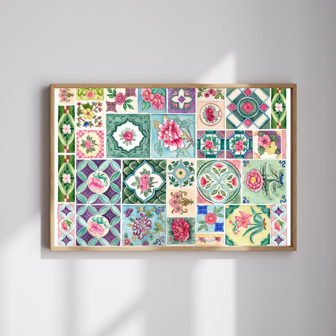 Peranakan Tiles Art Print