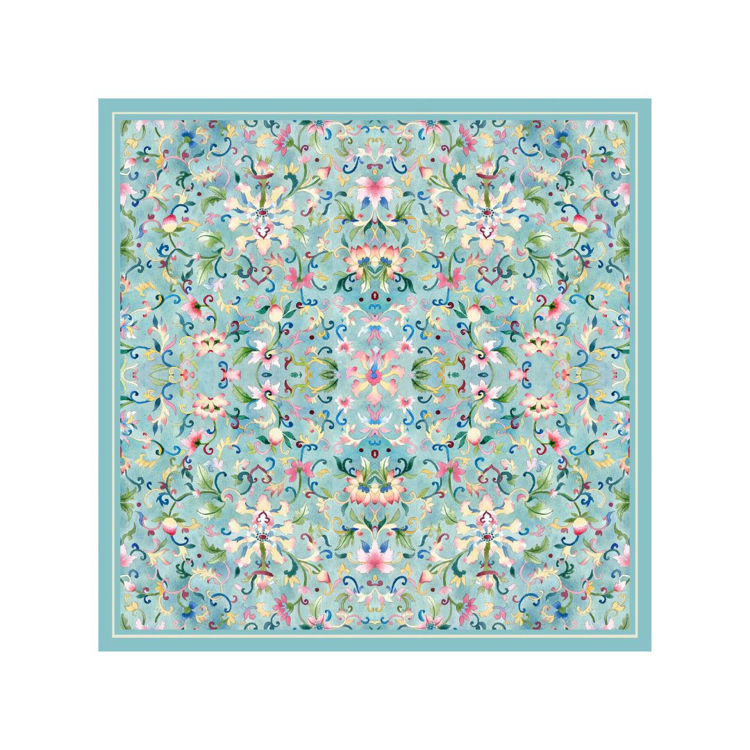 Chinese Floral Pocket Square