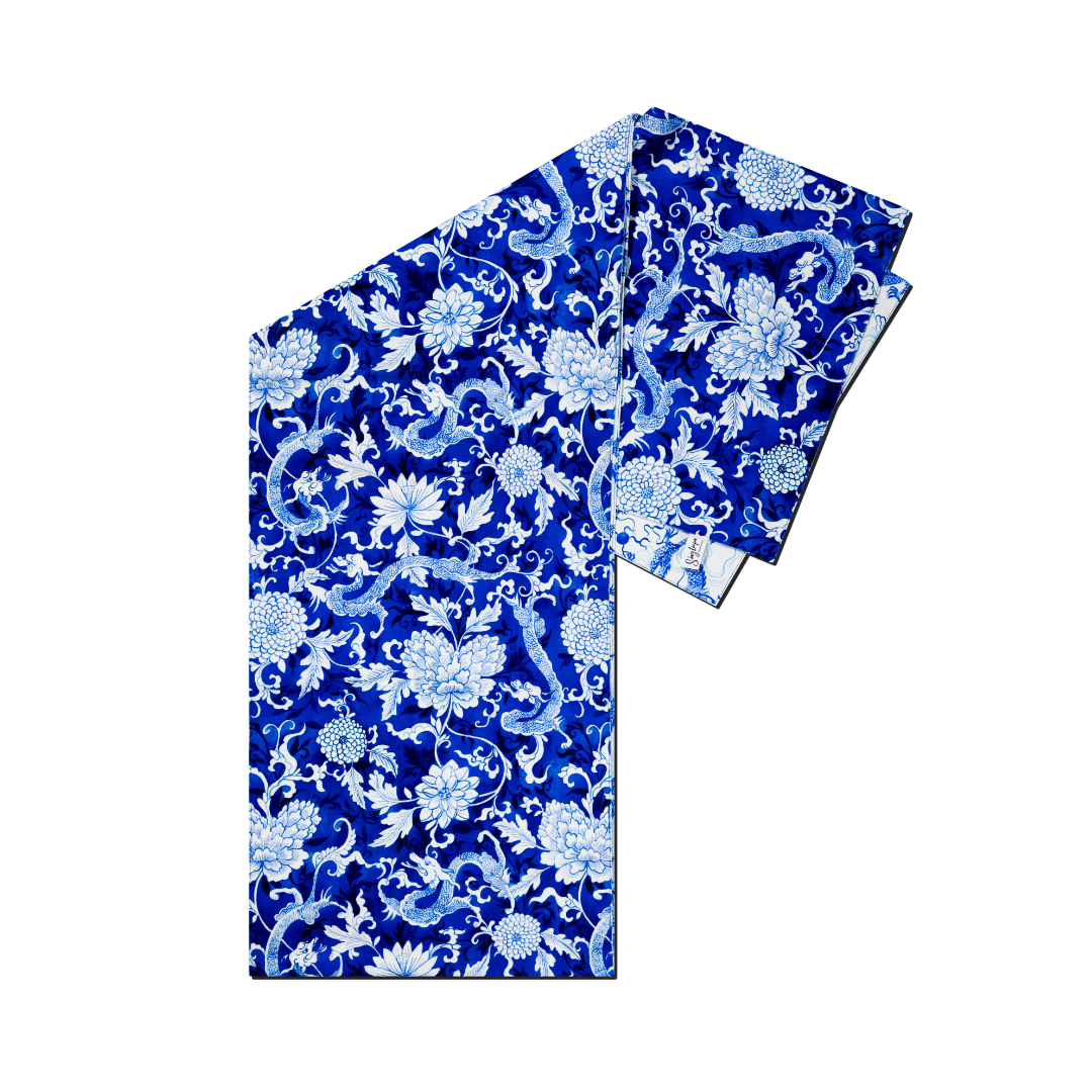 Blue Dragon & White Dragon Table Runner (Double Sided)
