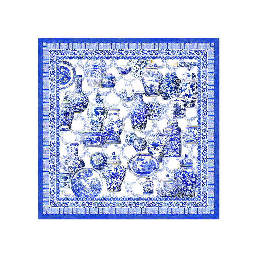 Blue Porcelain Scarf