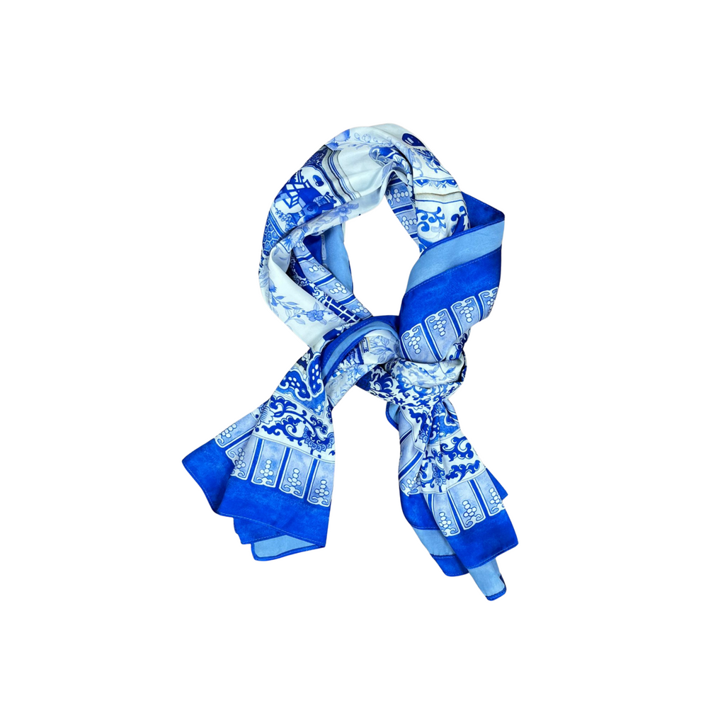 Blue Porcelain Scarf