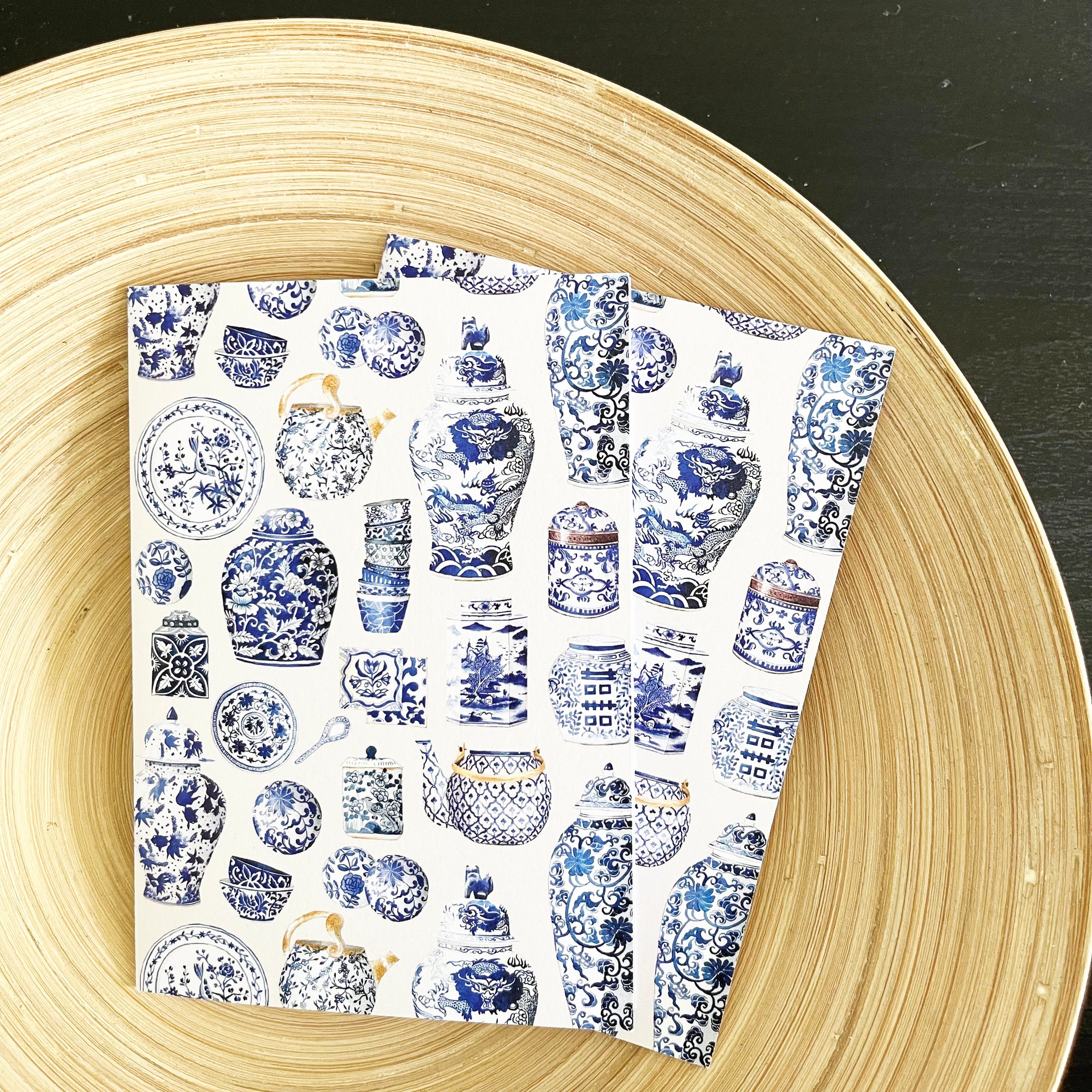 Blue Porcelain Greeting Card