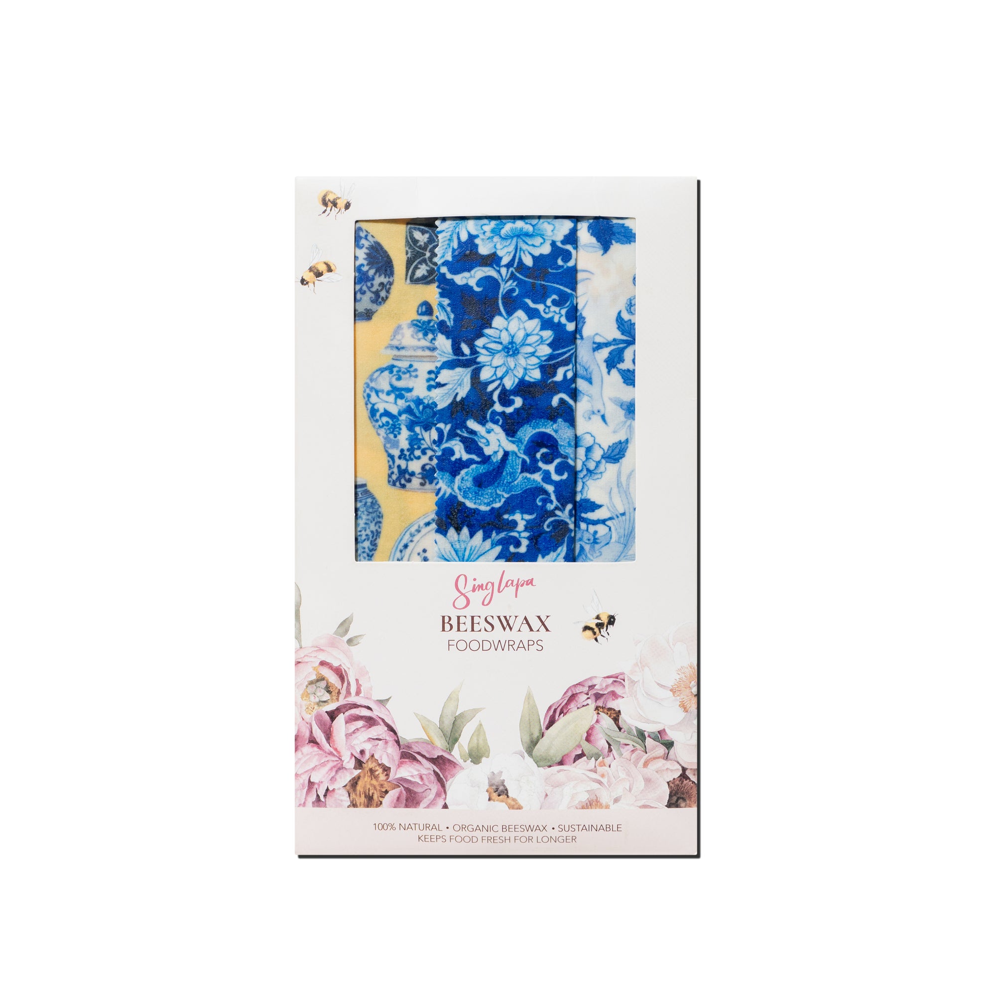 Chinoiserie Blues Beeswax Wrap