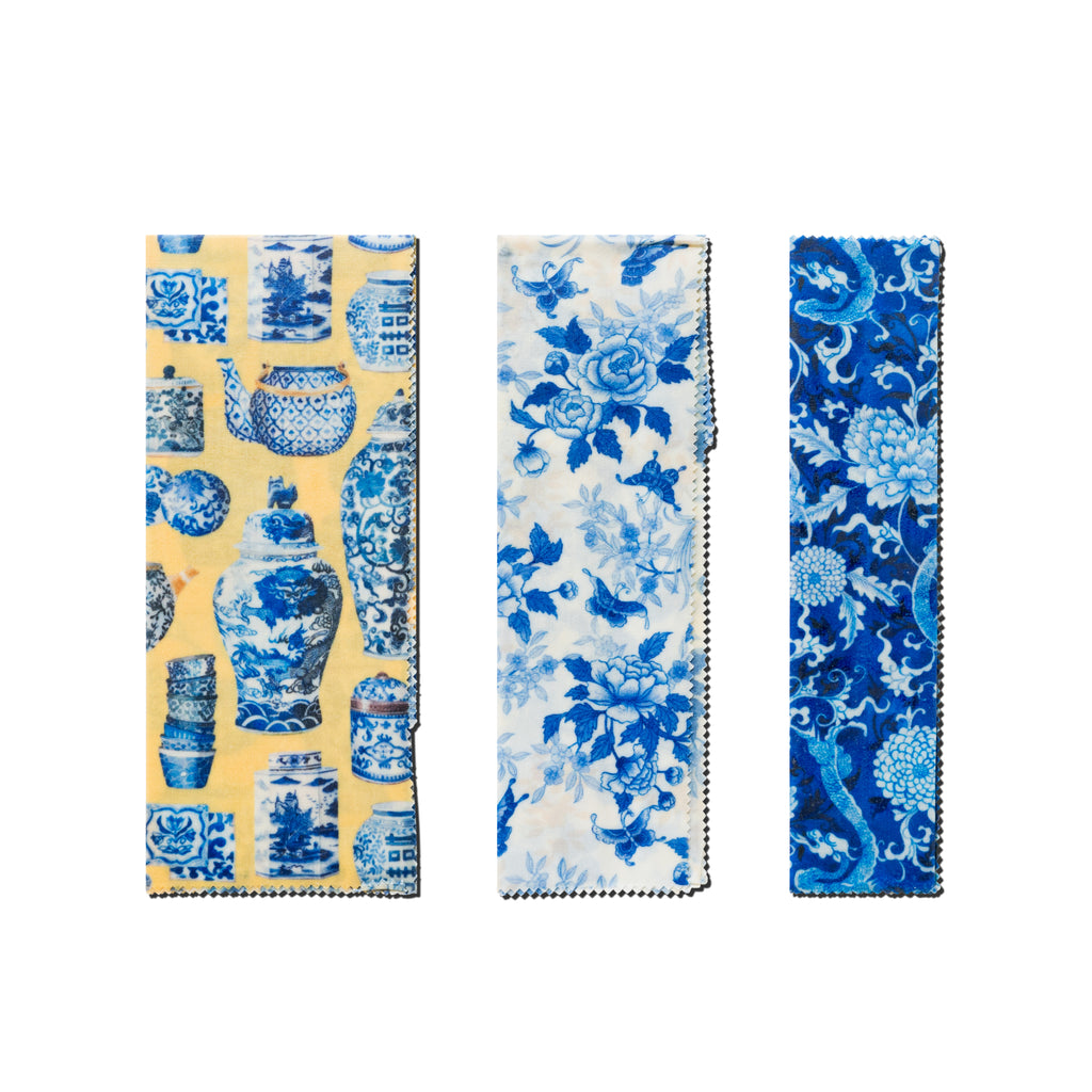 Chinoiserie Blues Beeswax Wrap