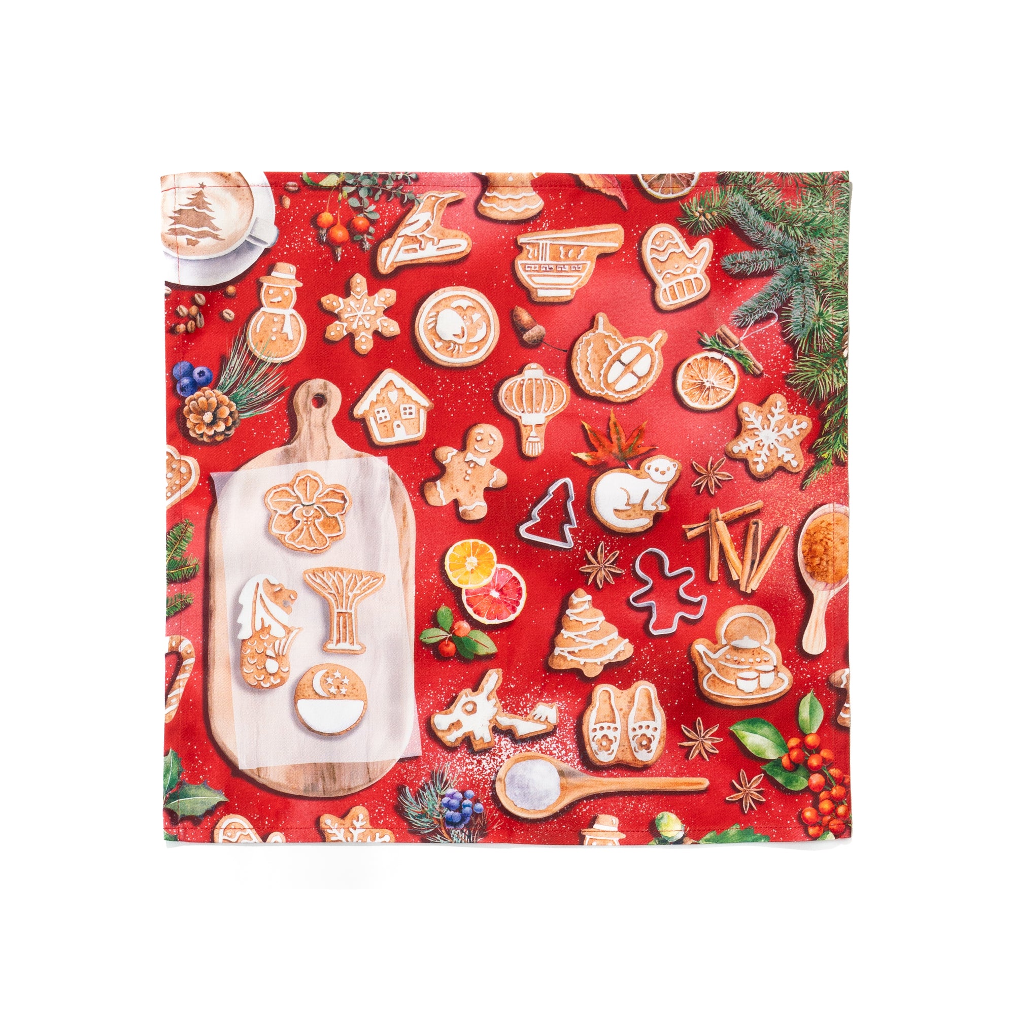 Gingerbread Man Red Napkin (Set of 2)