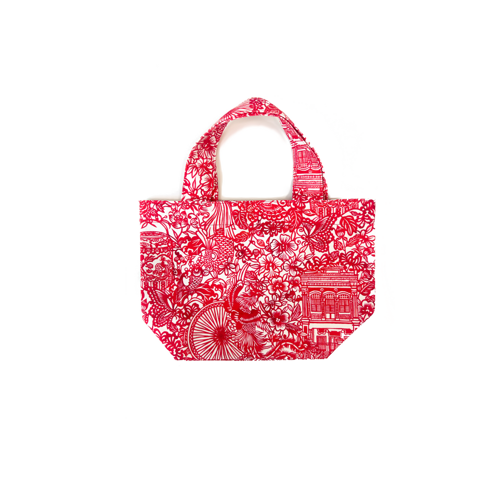 Singapore Paper Cut Orange Bag