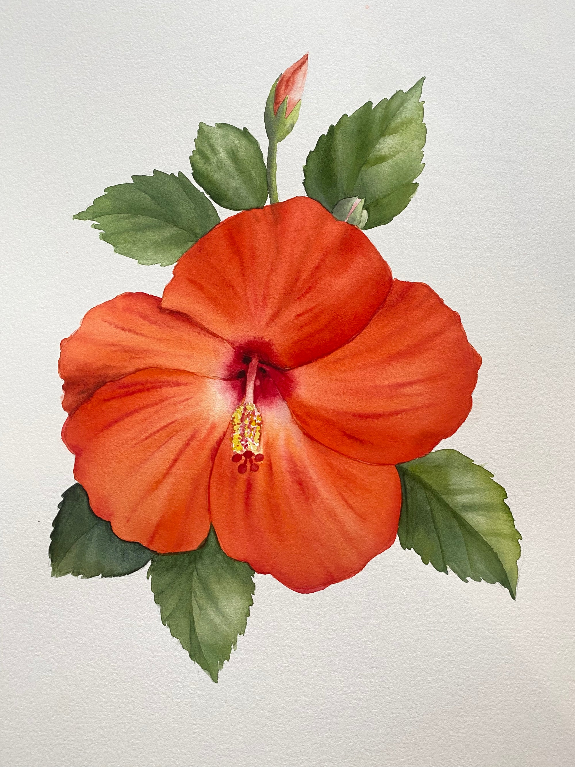 Tropical Flowers Tea Towel