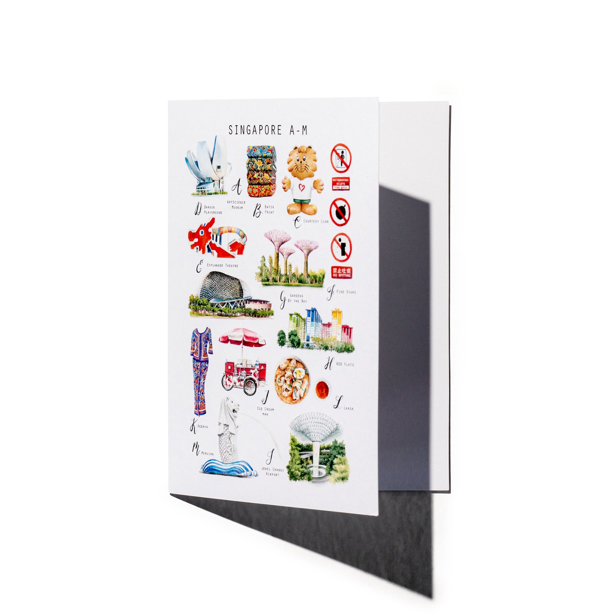 Singapore A-Z Greeting Card