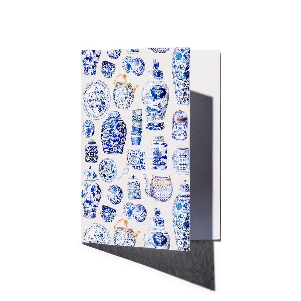 Blue Porcelain Greeting Card