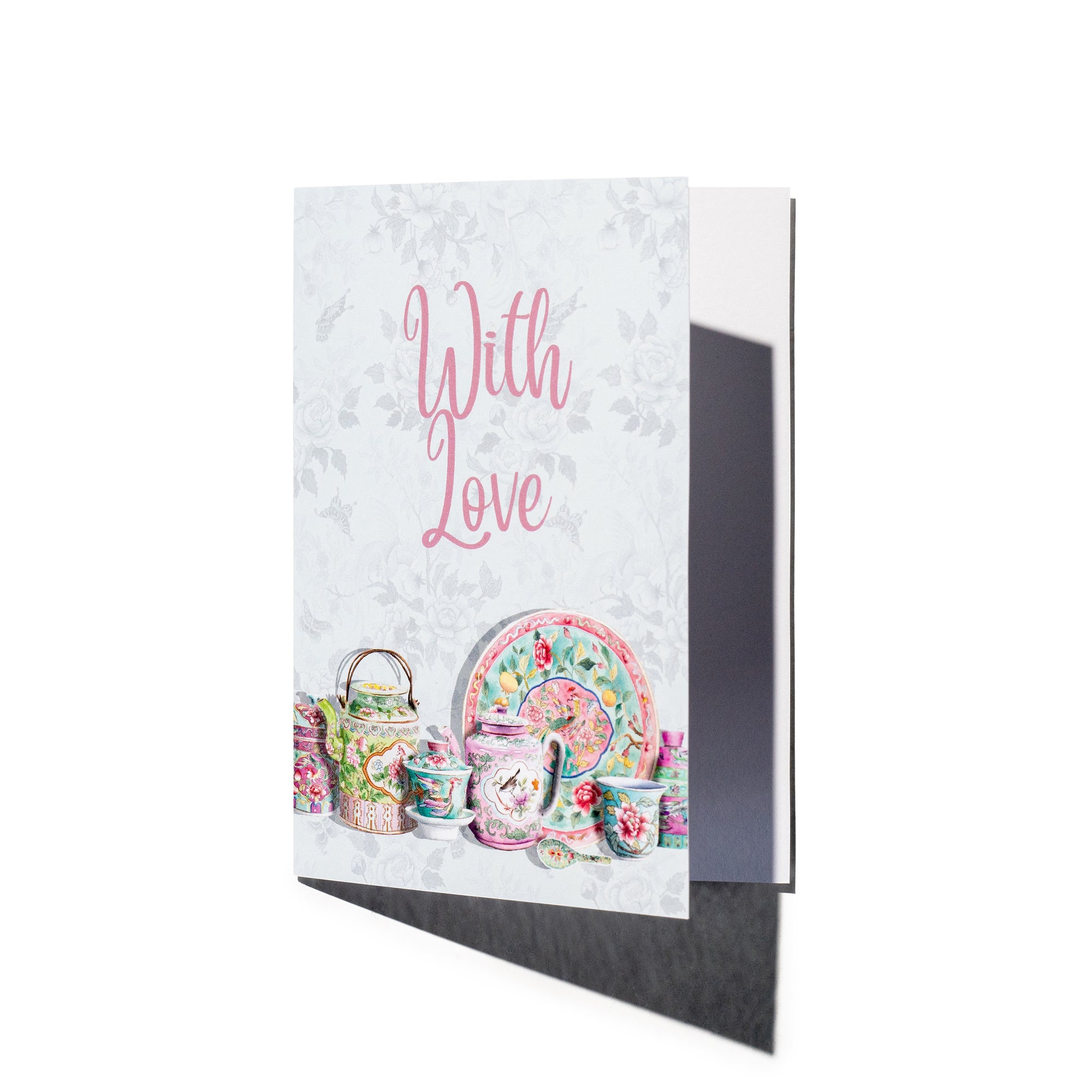 Peranakan Porcelain (With Love) Greeting Card