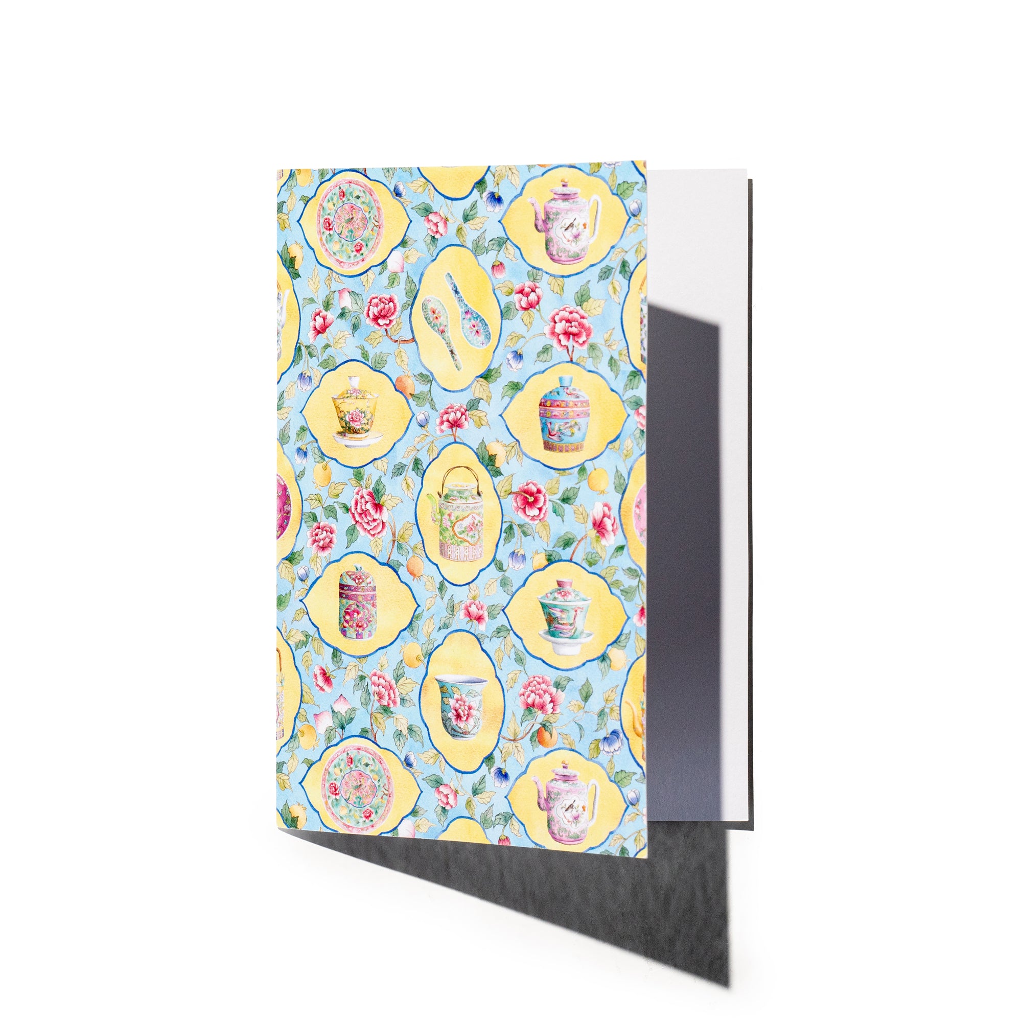 Peranakan Porcelain with Frames Greeting Card