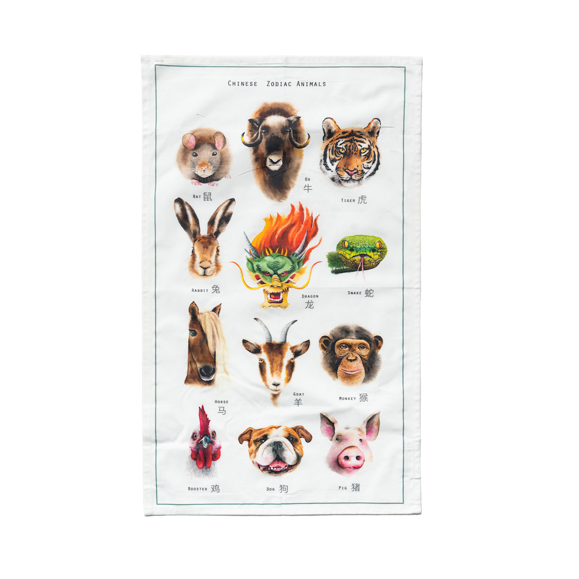 Chinese Zodiac Tea Towel
