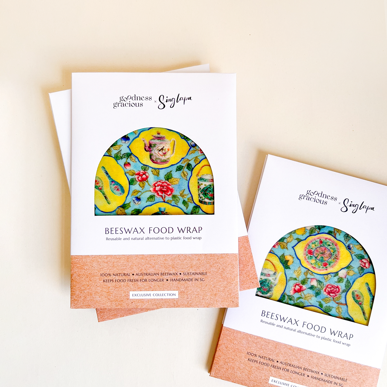 Peranakan Porcelain with Frame Beeswax Wraps