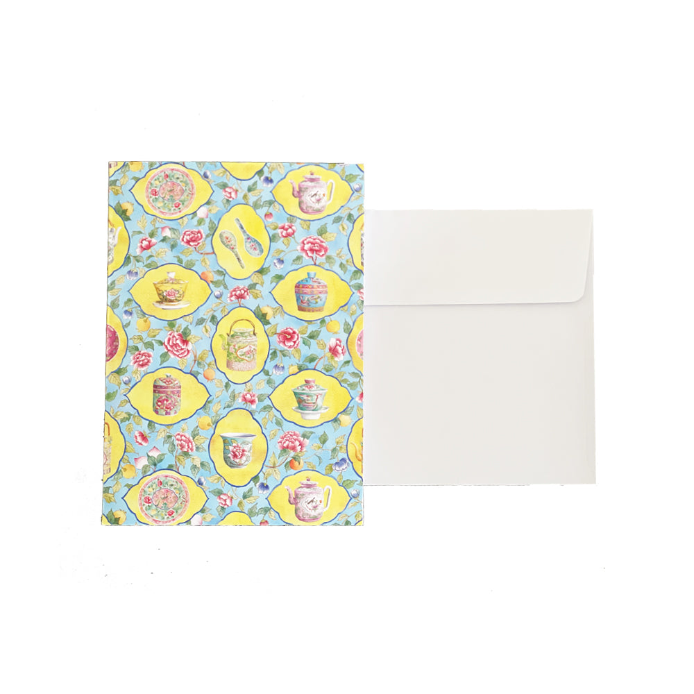 Peranakan Porcelain with Frames Greeting Card