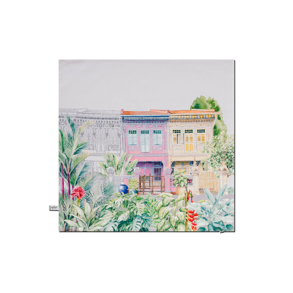 Peranakan Shophouse Cushion Cover