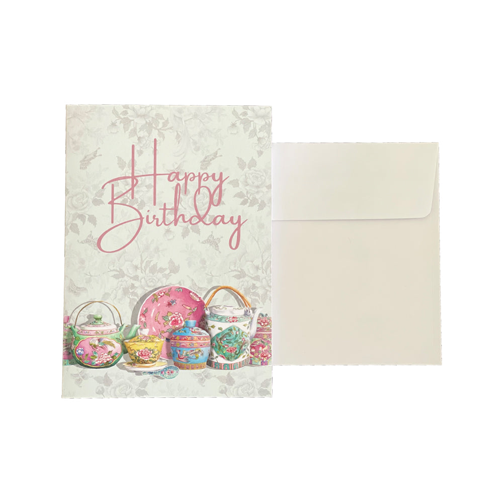 Peranakan Porcelain (Happy Birthday) Greeting Card