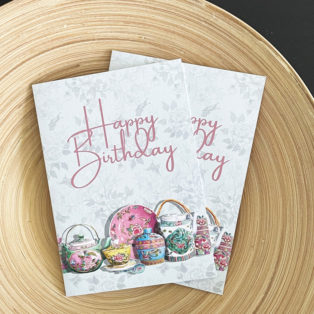 Peranakan Porcelain (Happy Birthday) Greeting Card