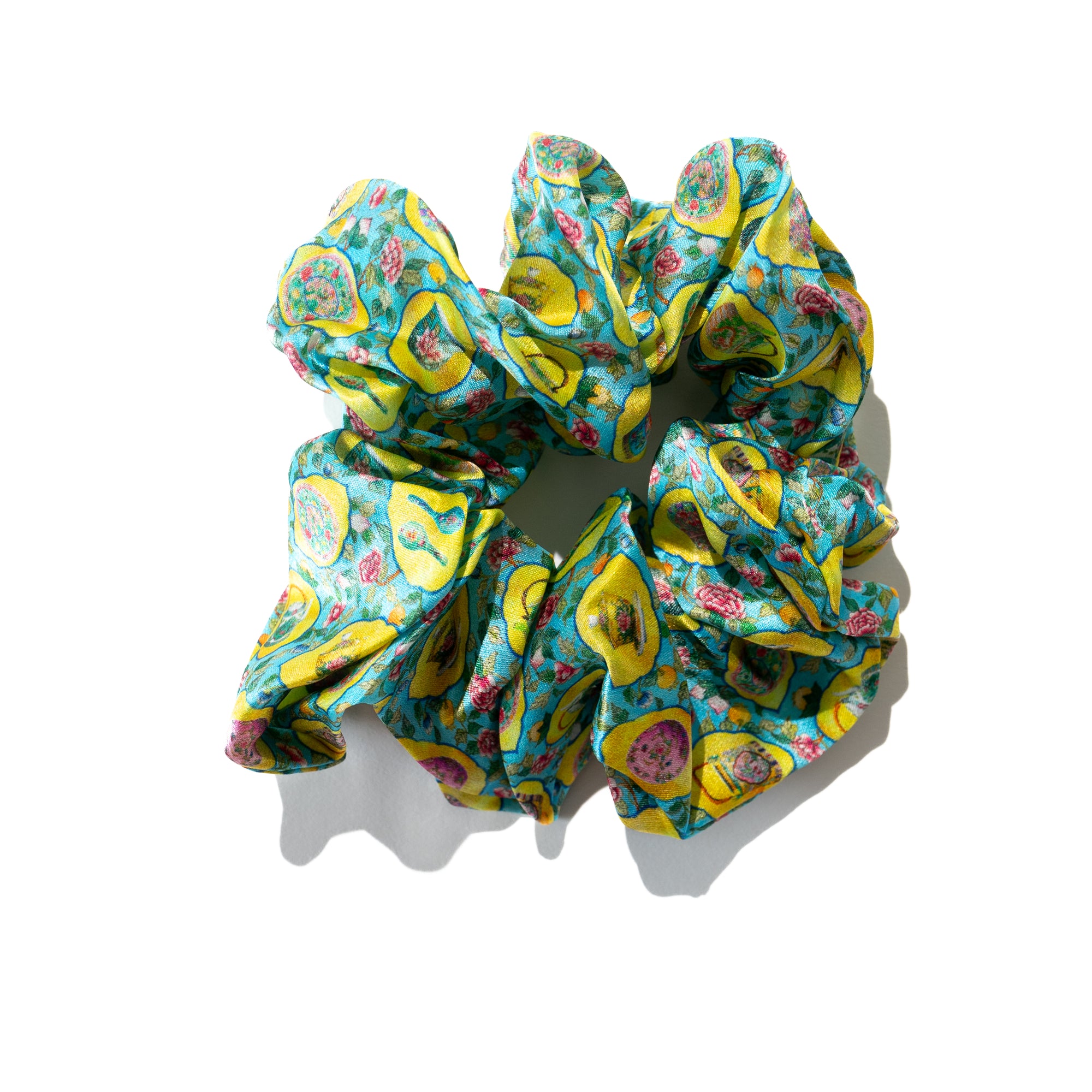 Peranakan Porcelain with Frame Silk Scrunchies