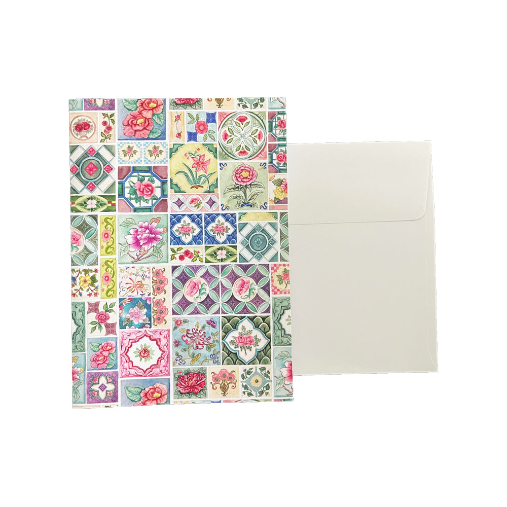 Peranakan Tiles Greeting Card