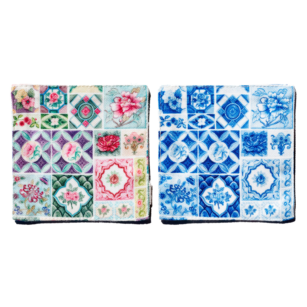 Display of Peranakan tiles coasters from Singlapa.
