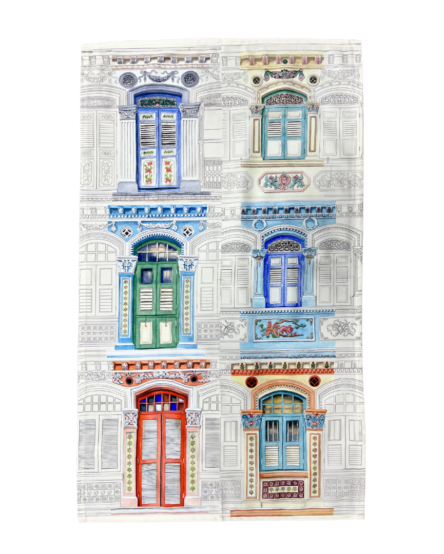 Peranakan Windows Tea Towel