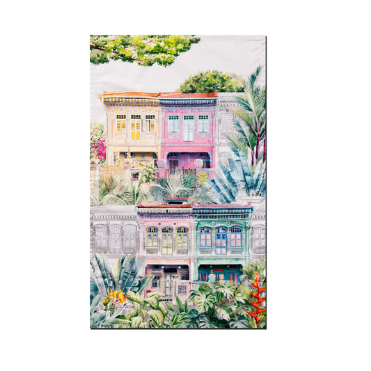 Peranakan Shophouses Tea Towel