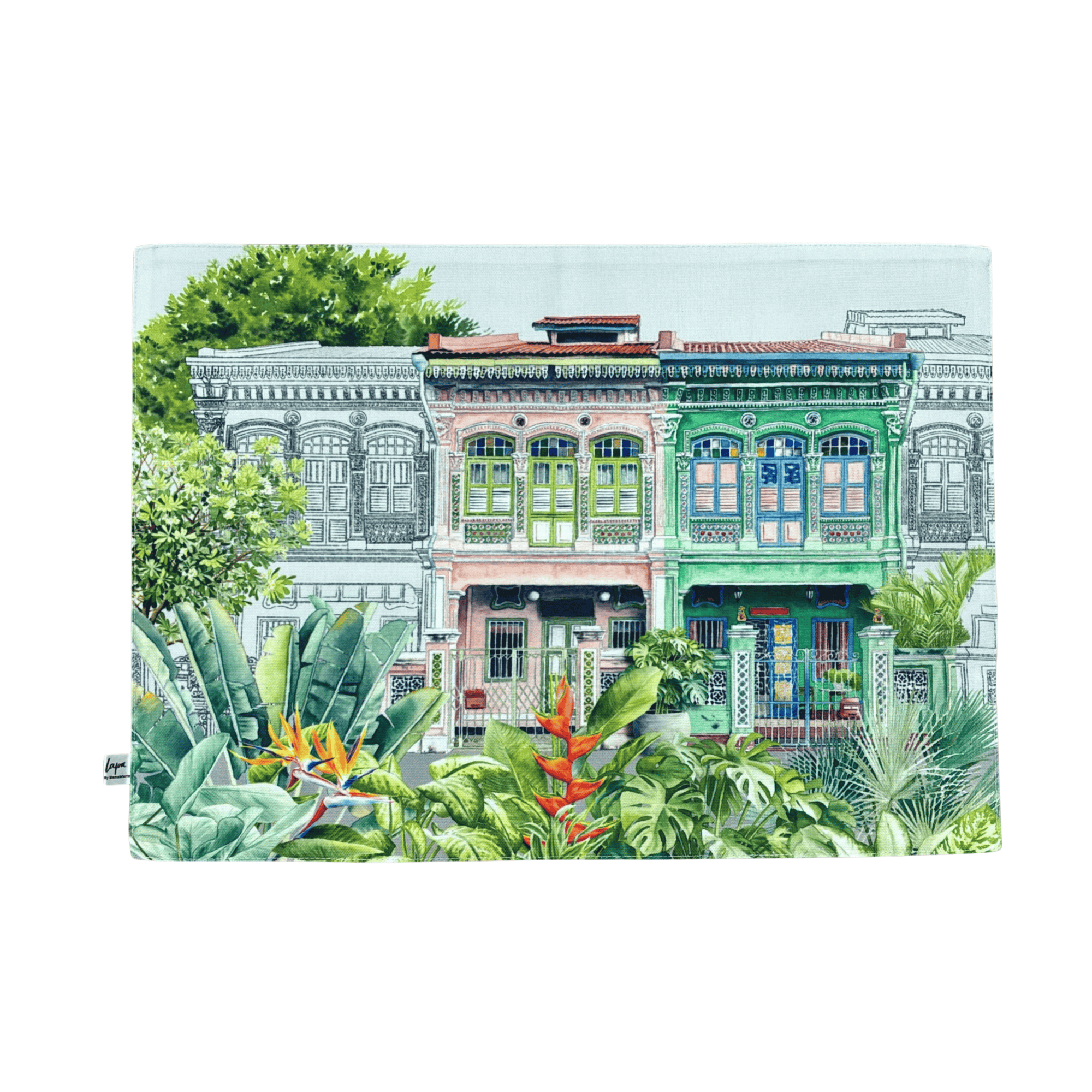 Peranakan Shophouse Placemats (Double-Sided) (Set of 2)