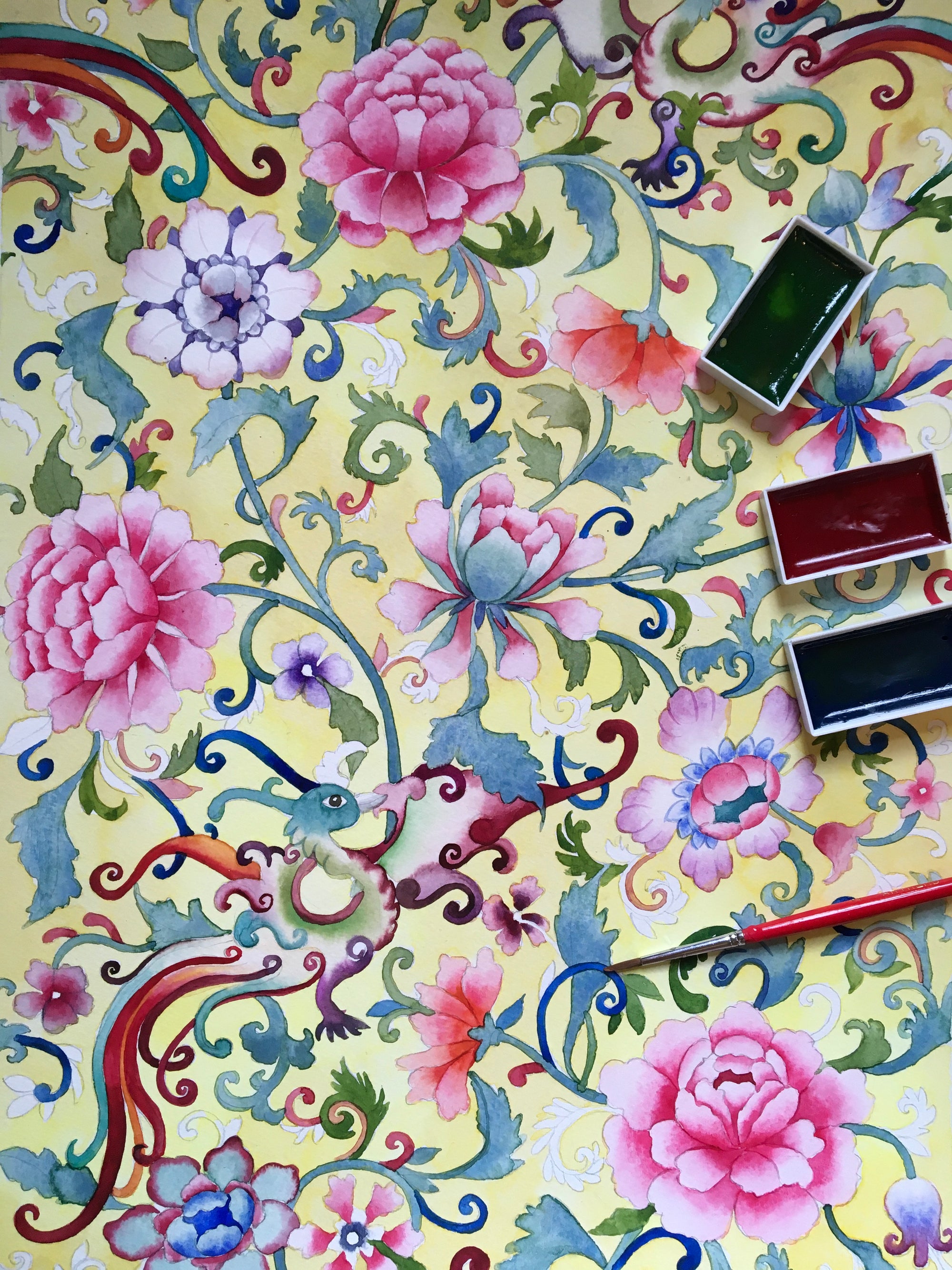 Phoenix Silk Scrunchies