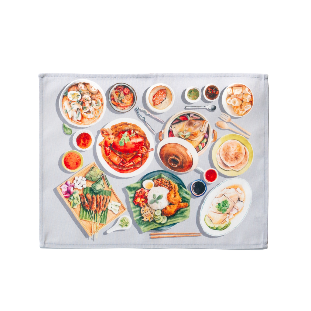 Singapore Hawker Food Placemats (Single-Sided) (Set of 2)
