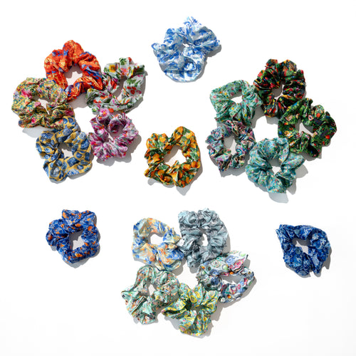 "Kum" Orange Tree Silk Scrunchies