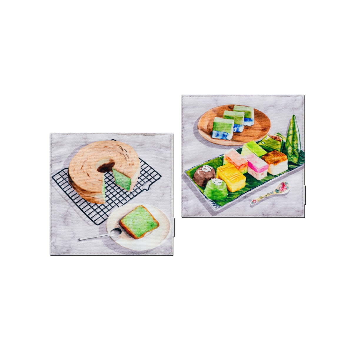 Singapore Snacks Coasters (Set of 2)