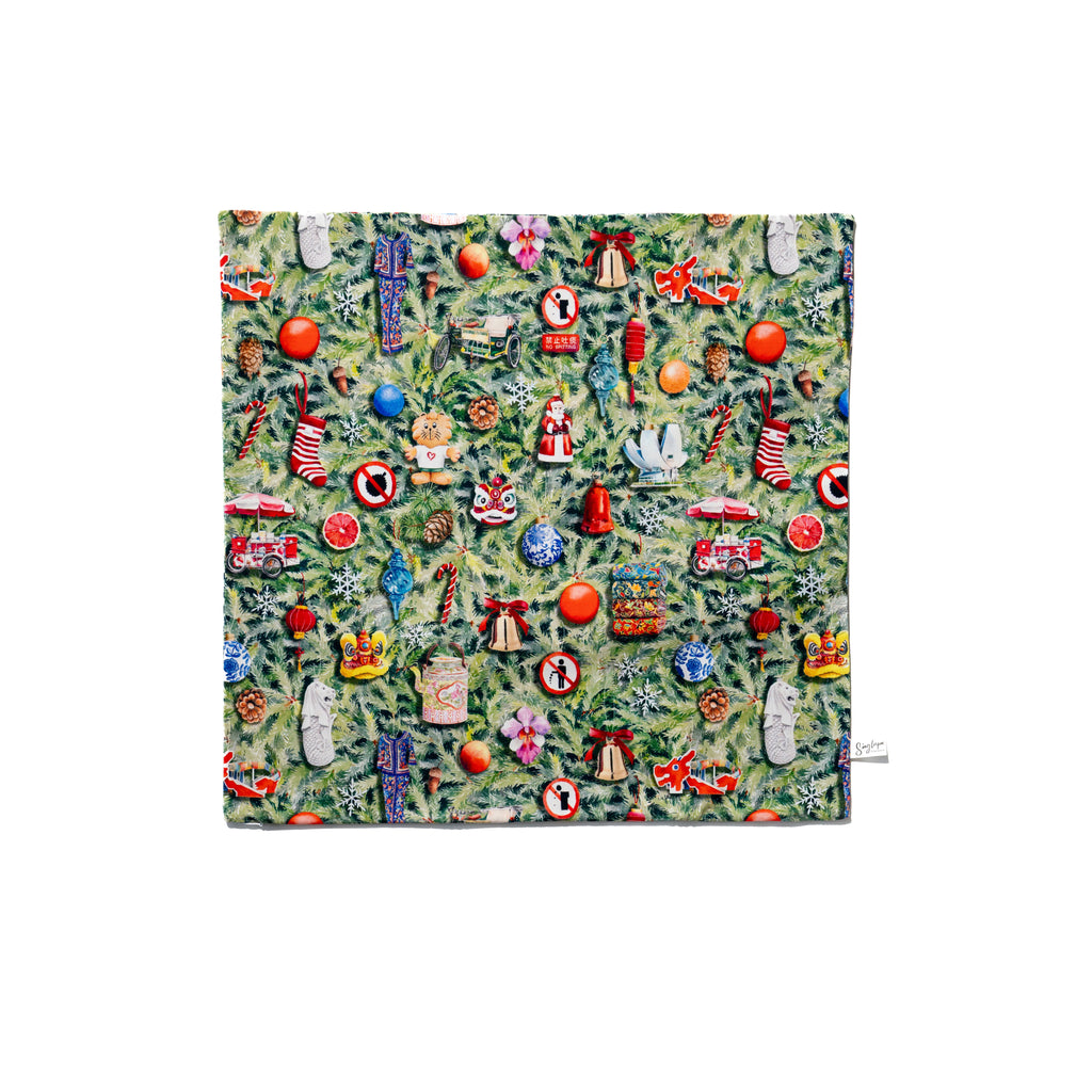 Singapore Christmas Cushion Cover