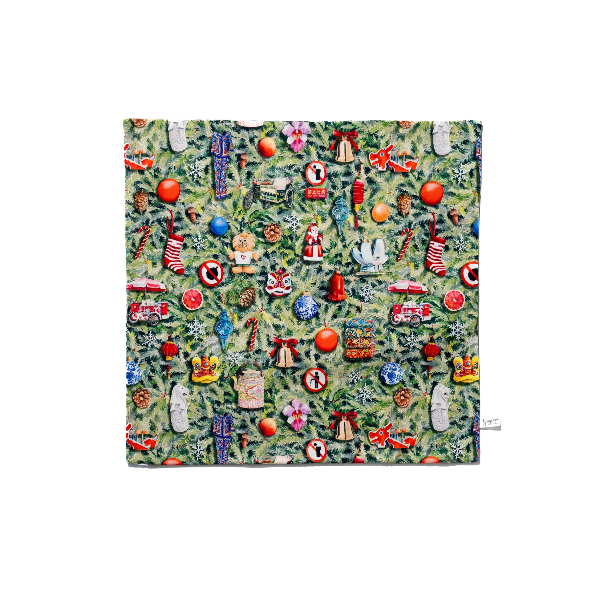 Singapore Christmas Cushion Cover