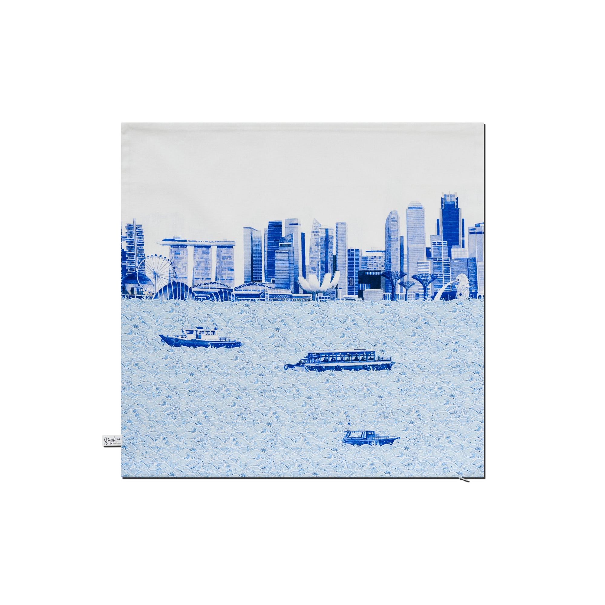 Singapore Skyline Cushion Cover