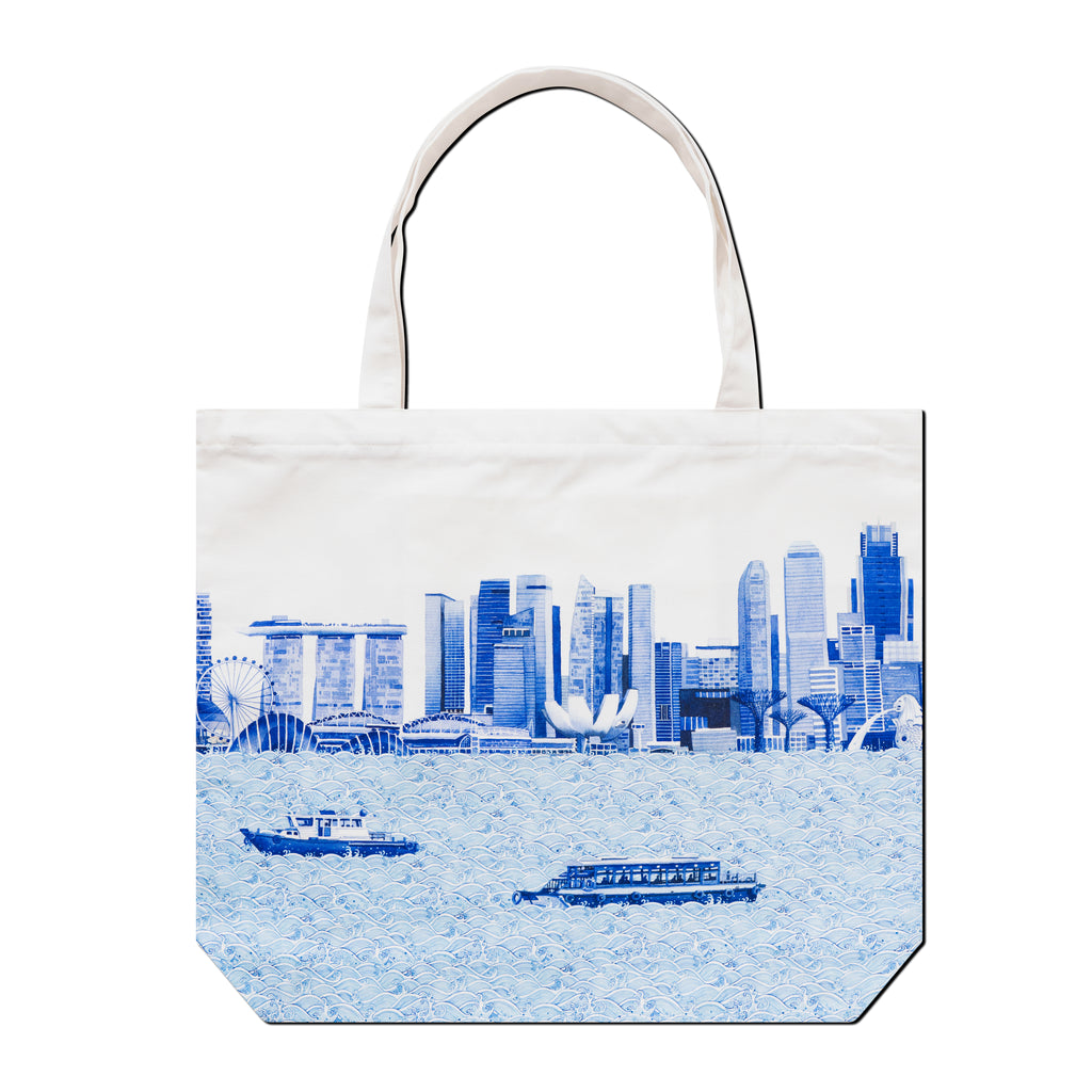 Singapore Skyline Tote Bag