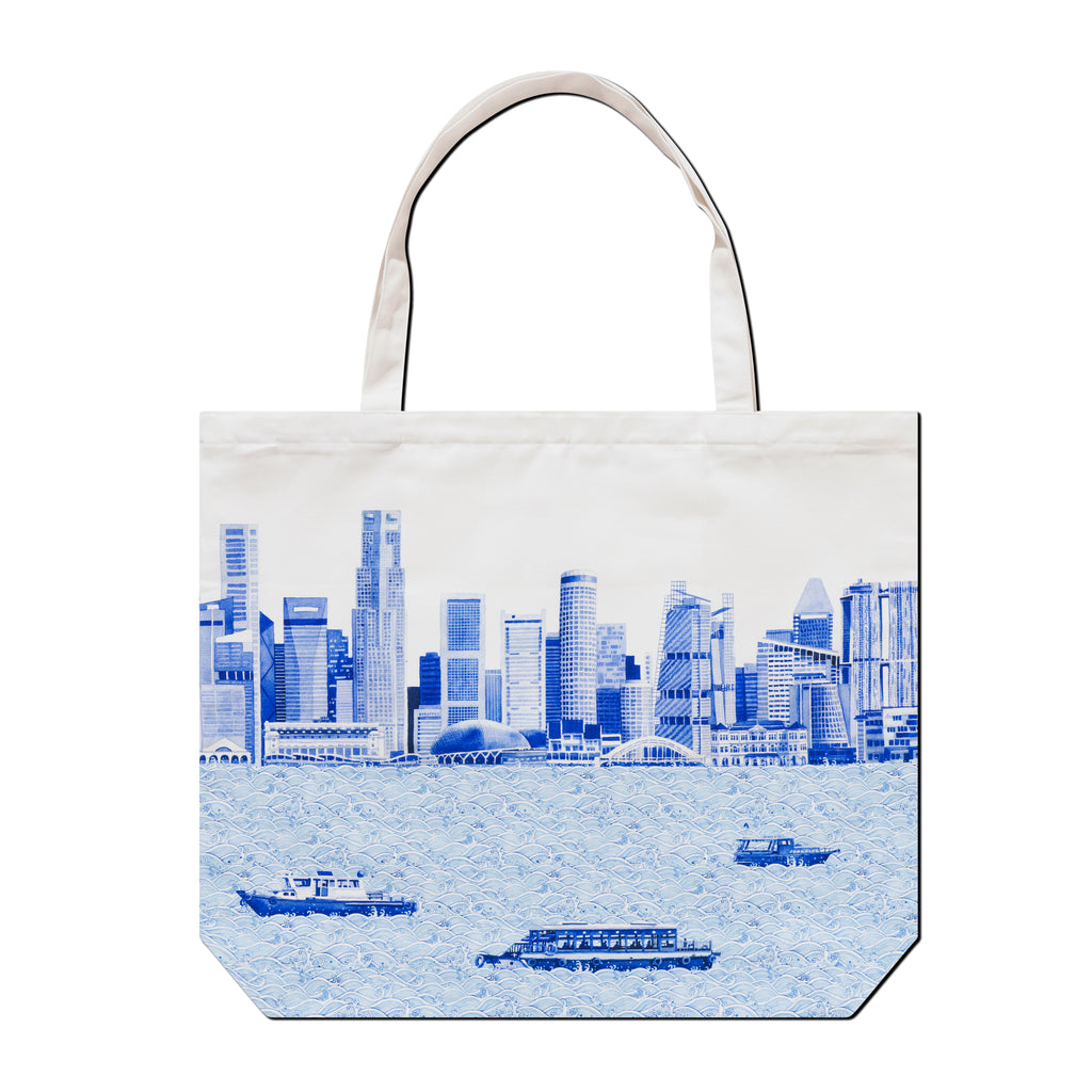 Singapore Skyline Tote Bag