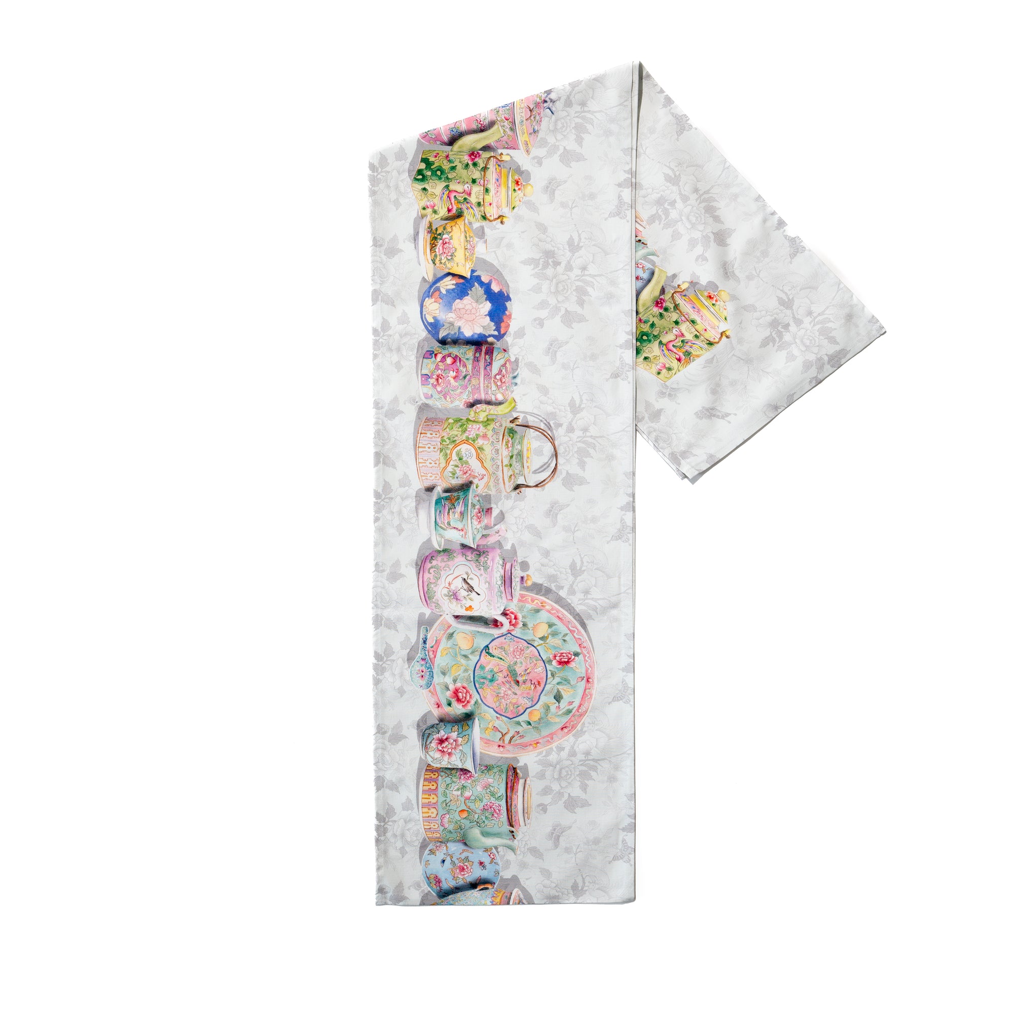 Peranakan Porcelain Table Runner