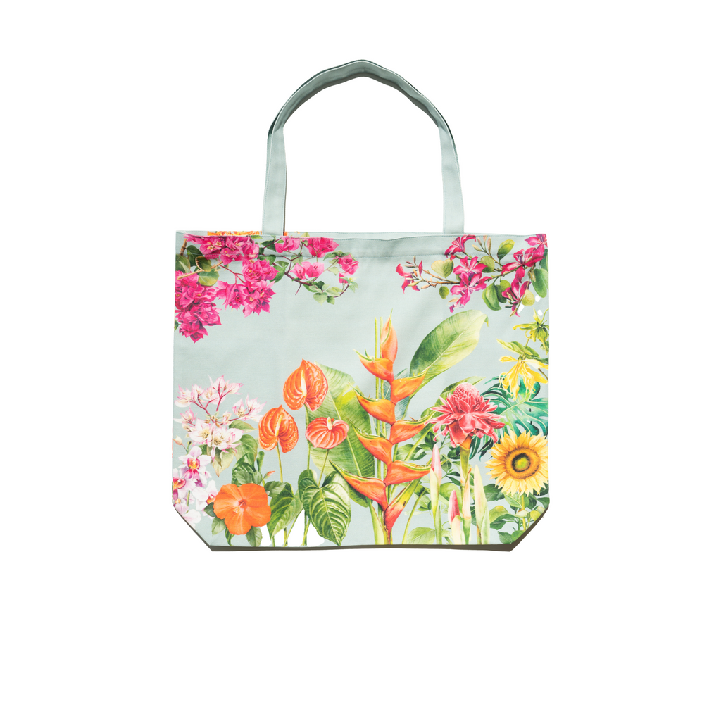Tropical Flowers Tote Bag