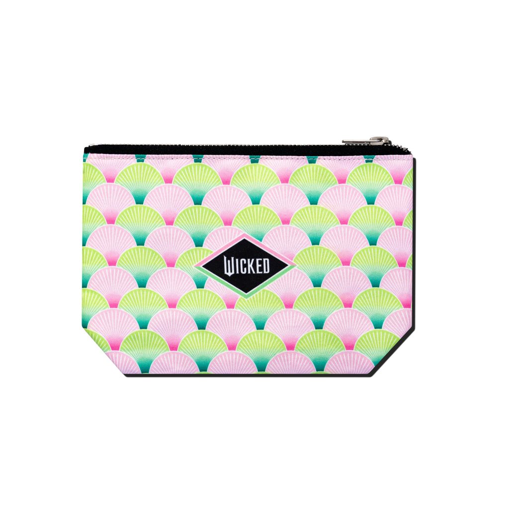 Singlapa Pouch with pink and green pattern and 'Wicked' branding on a white background
