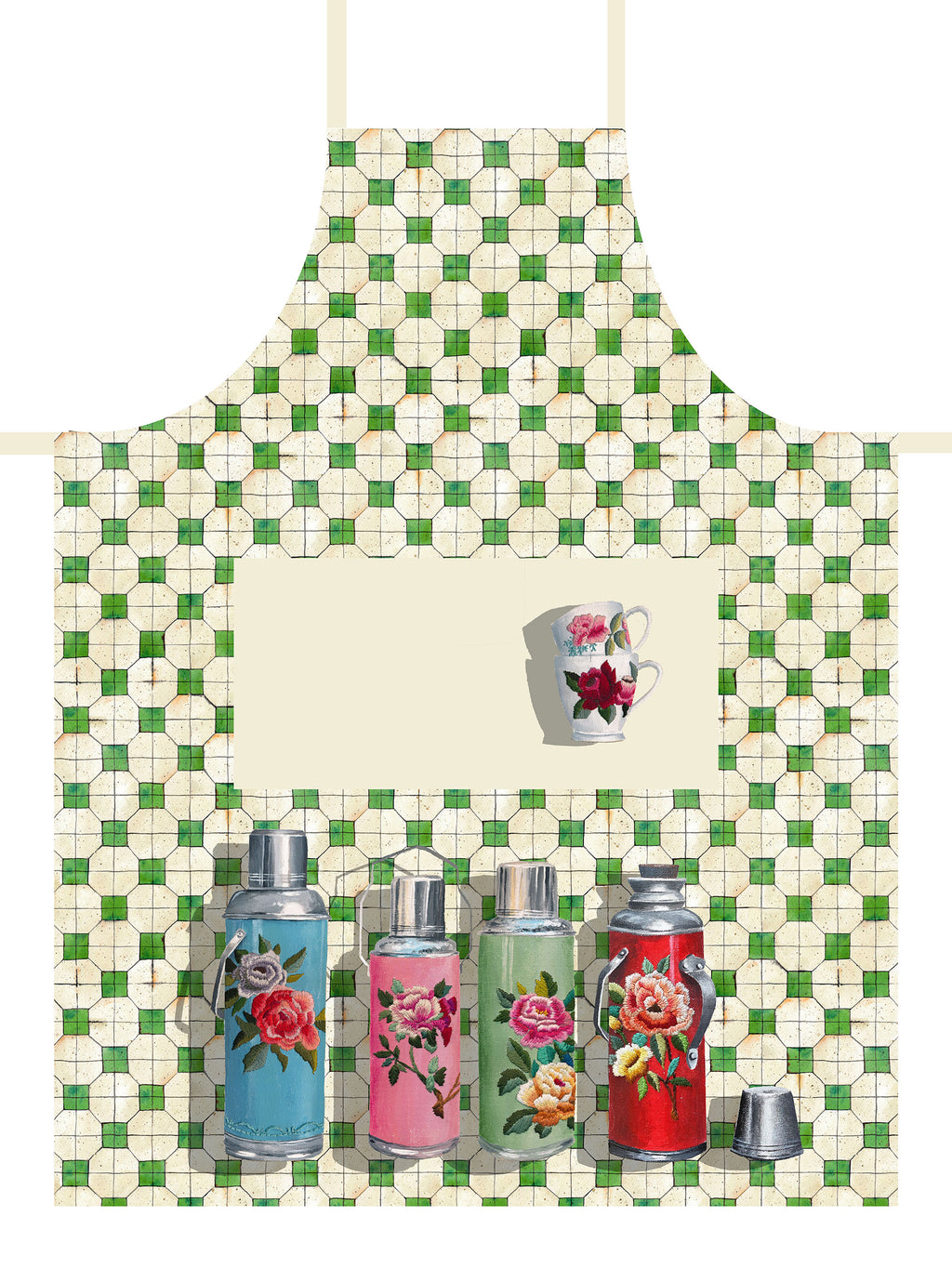 Chinese Flasks Apron