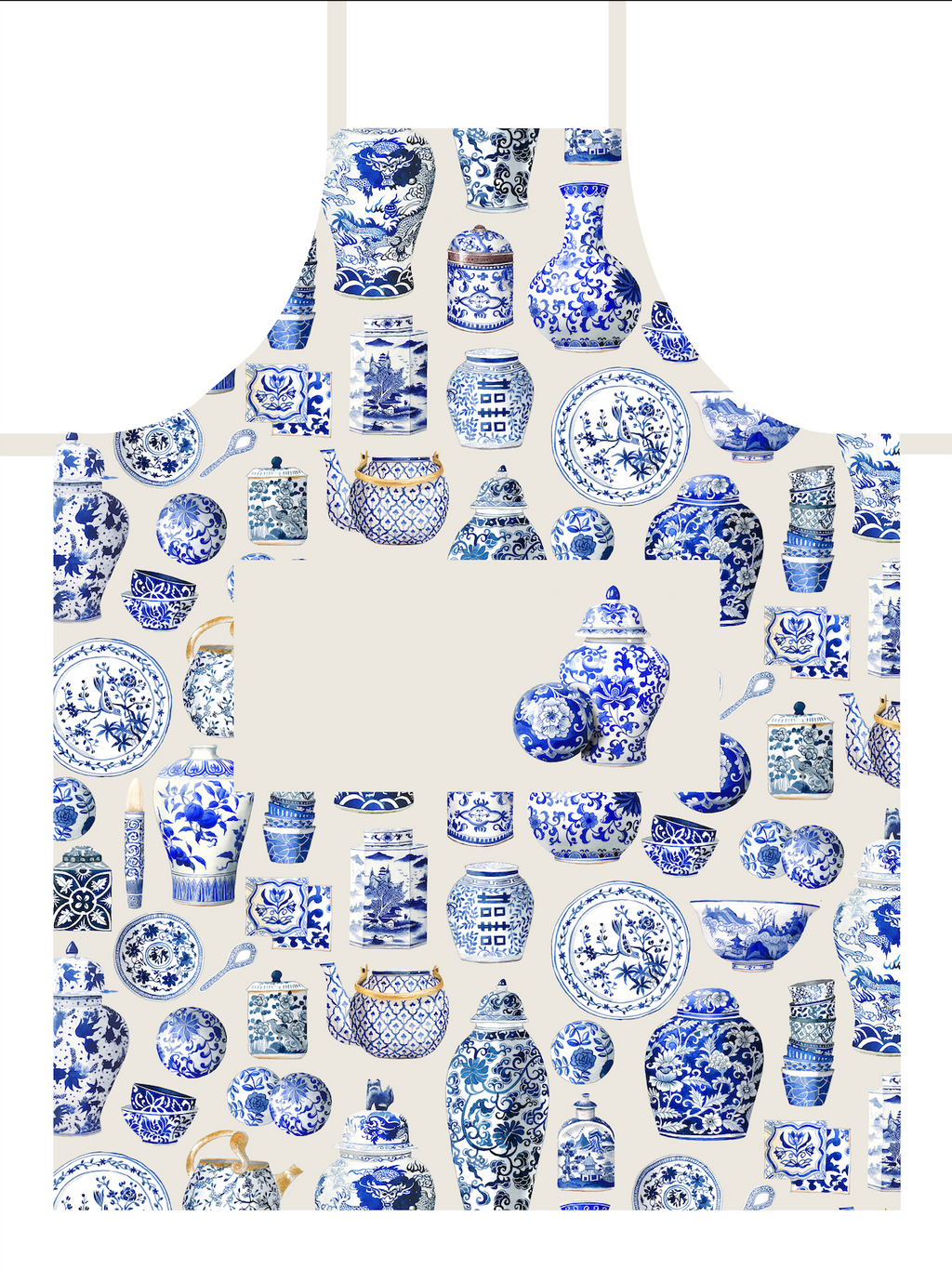 Blue Porcelain Apron